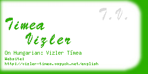 timea vizler business card