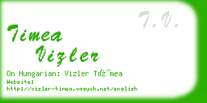 timea vizler business card